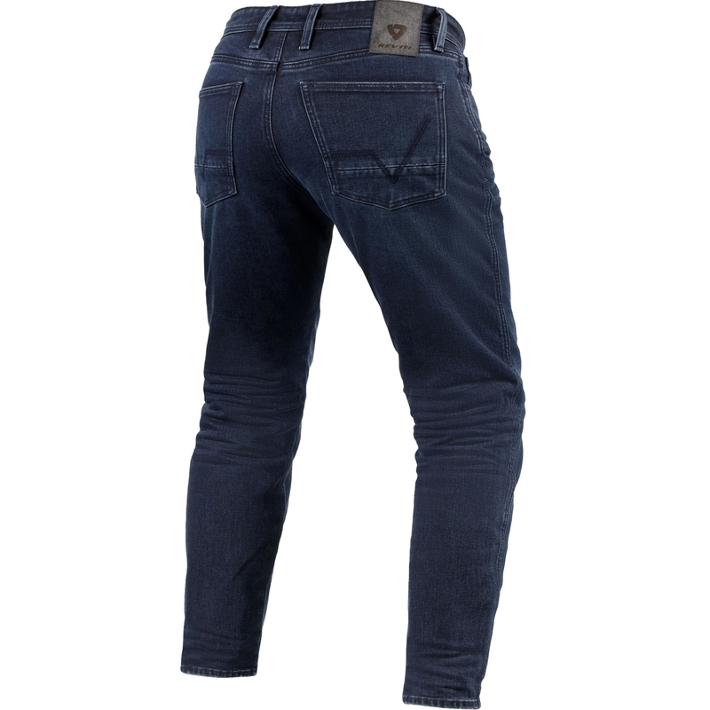 Pantalones vaqueros de moto Revit Ortes TF Extra Cropped, lavado azul oscuro-negro
