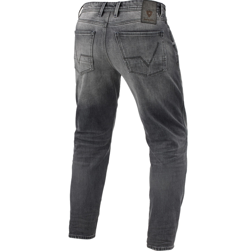 Pantalones vaqueros de moto Revit Ortes TF Extra Croped, color gris lavado