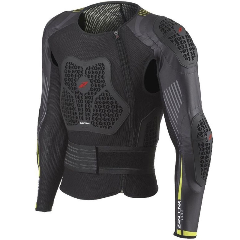 Protector corporal Zandona Netcube X8 negro-amarillo fluorescente 180-189 cm