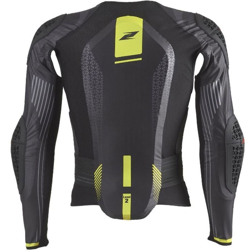 Protector corporal Zandona Netcube X8 negro-amarillo fluorescente 180-189 cm