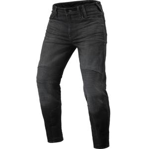Pantalones vaqueros de moto Revit Moto 2 TF Extra Cropped, color gris oscuro lavado