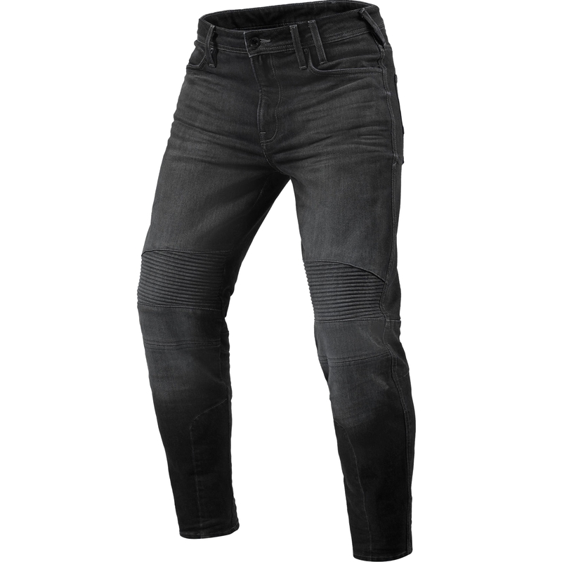 Pantalones vaqueros de moto Revit Moto 2 TF Extra Cropped, color gris oscuro lavado