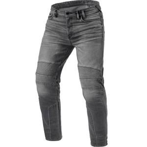 Pantalones vaqueros de moto Revit Moto 2 TF Extra Croped, color gris lavado medio