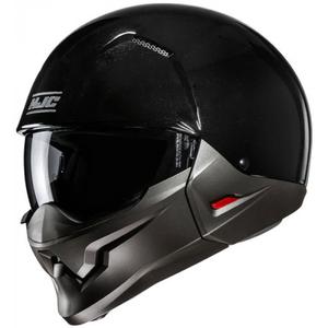 Casco abierto con máscara HJC i20N Negro metálico sólido