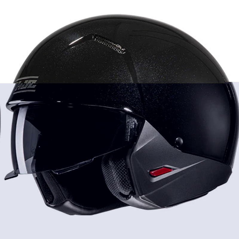 Casco abierto con máscara HJC i20N Negro metálico sólido