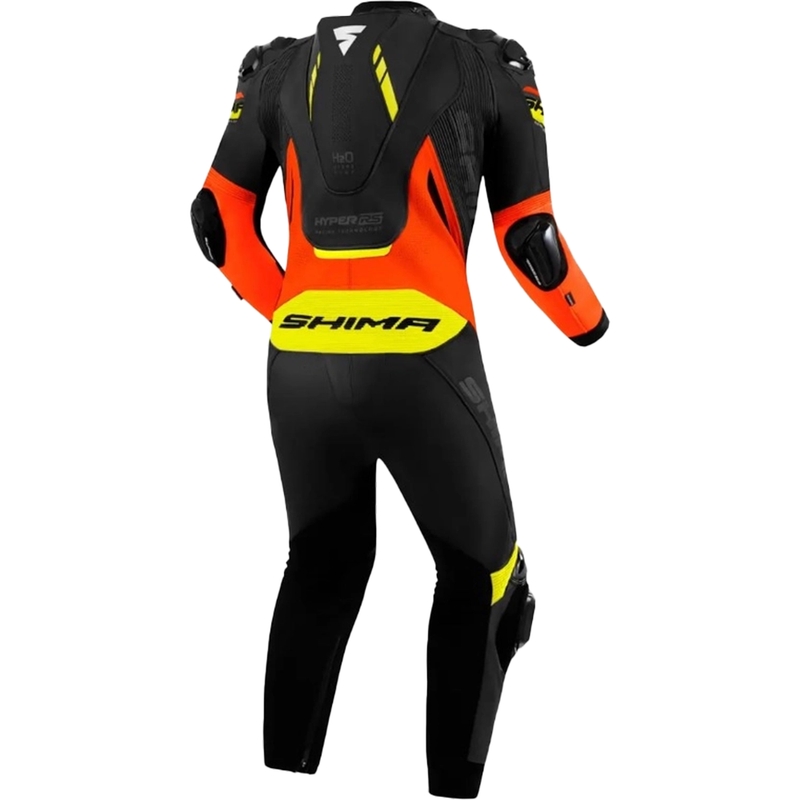 Mono de cuero Shima Hyper-RS negro-naranja-fluo-amarillo