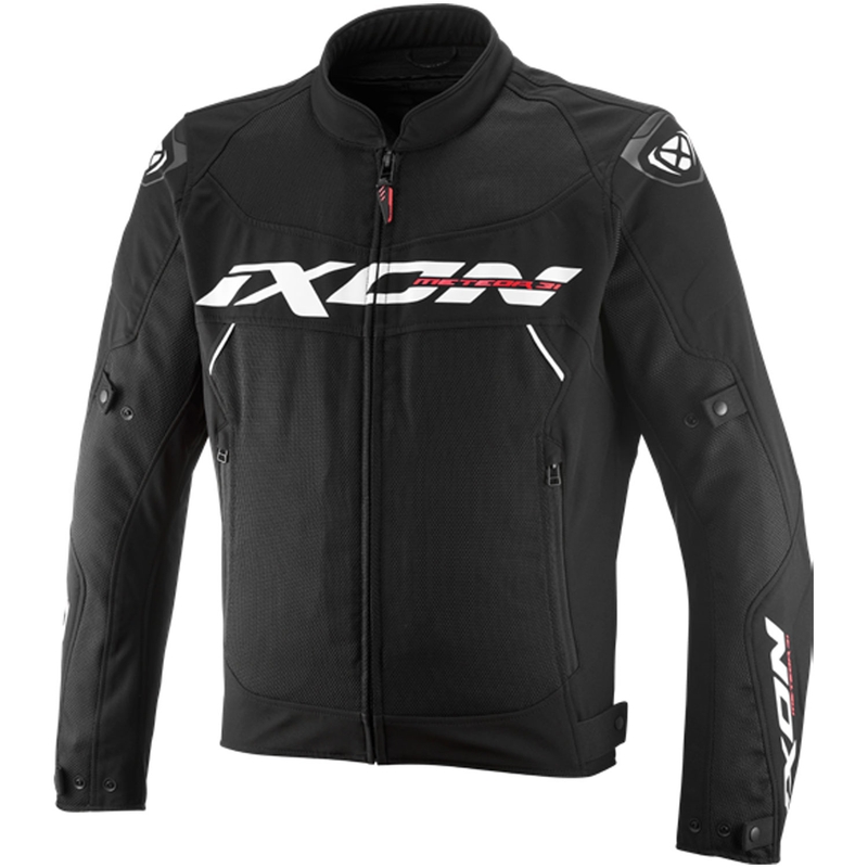 Chaqueta de moto IXON Meteor 31 negra y blanca