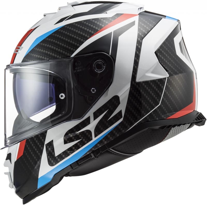 Casco integral de moto LS2 FF800 Storm II Racer blanco-negro-rojo-azul