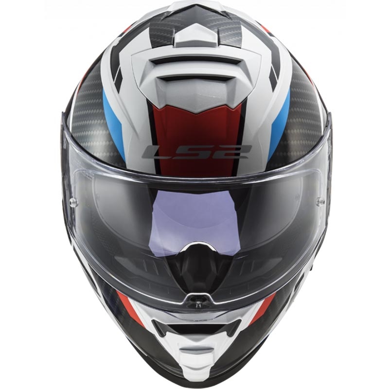 Casco integral de moto LS2 FF800 Storm II Racer blanco-negro-rojo-azul