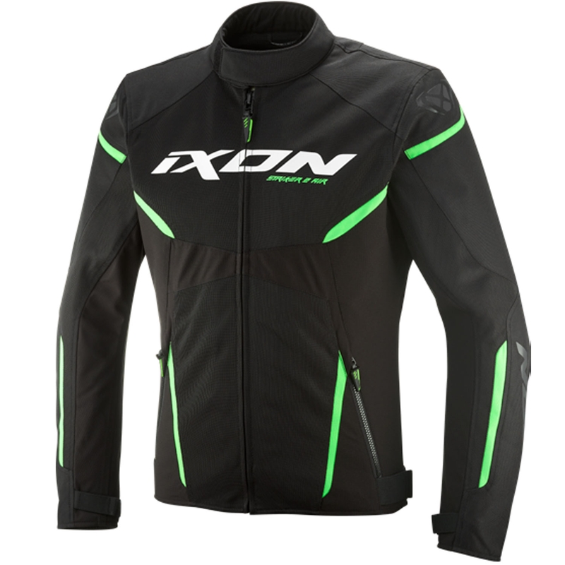 Chaqueta de moto IXON Striker 2 Air WP negra y verde