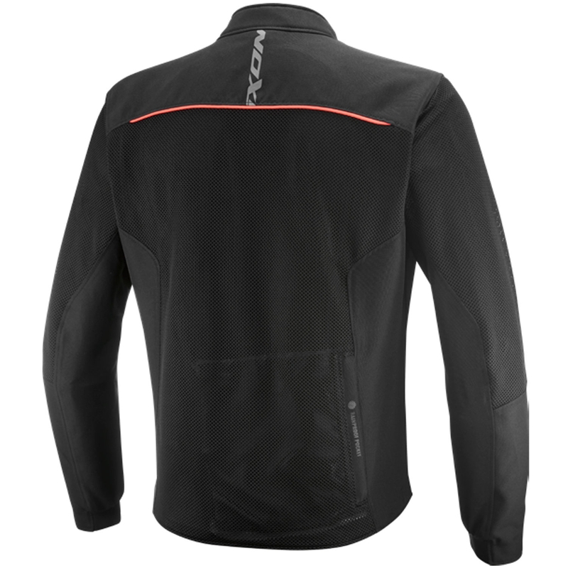 Chaqueta de moto IXON Ostro negra-roja fluorescente