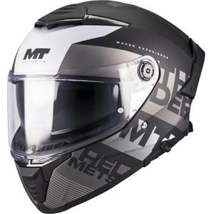 Casco integral de motocicleta MT Thunder 4 SV Waves B2 negro-gris mate