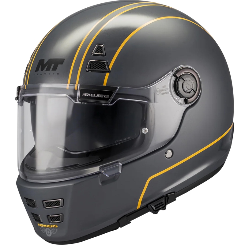 Casco integral de moto MT Jarama SV Wild C2 negro brillante mate amarillo fluorescente