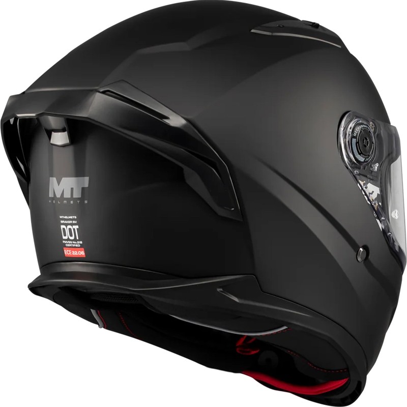 Casco de moto integral MT Braker SV Pure A1 negro mate