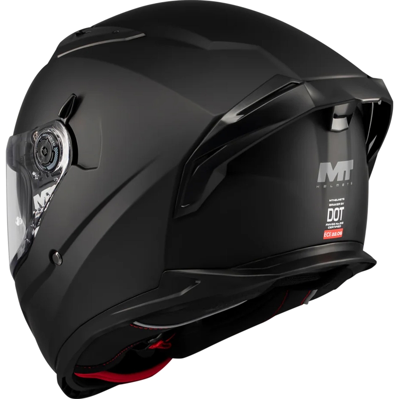Casco de moto integral MT Braker SV Pure A1 negro mate
