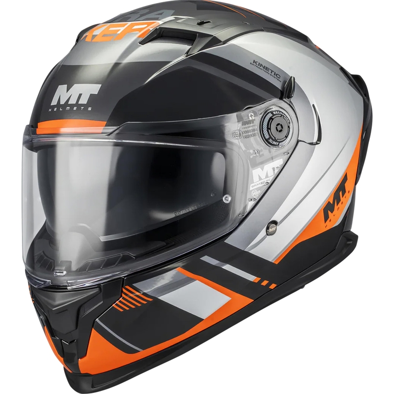 Casco integral de moto MT Braker SV Inception B4 negro-gris-naranja