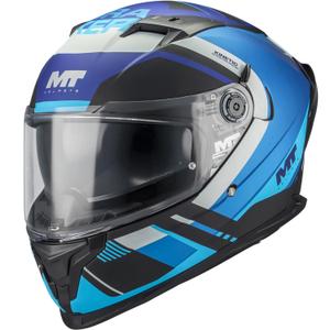 Casco integral de motocicleta MT Braker SV Inception B7 negro-azul-gris