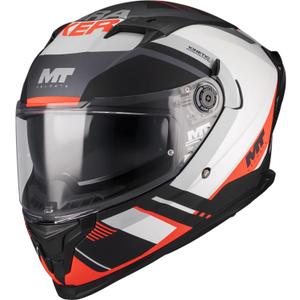 Casco integral de moto MT Braker SV Inception B5 negro mate-gris-rojo