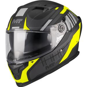 Casco integral de moto MT Braker SV Cockpit B13 negro mate-gris-amarillo fluorescente