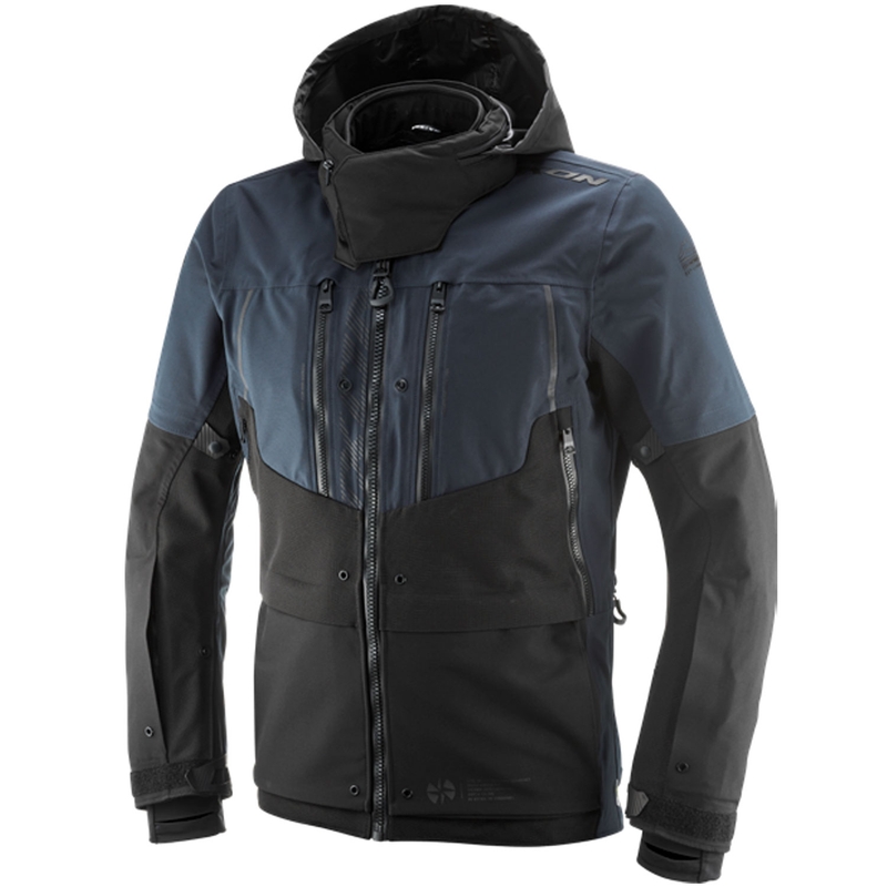 Chaqueta de moto IXON Asgard azul y negra