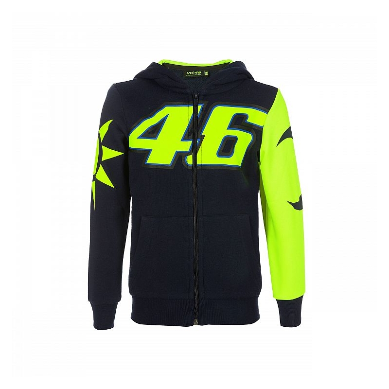 Dětská mikina VR46 Valentino Rossi REPLICA modro-žlutá