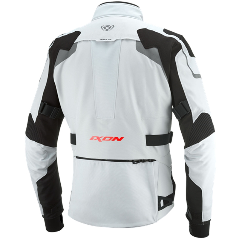 Chaqueta de moto IXON Odin gris claro-negro