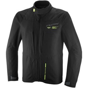 Chaqueta de moto IXON Tyr negra y amarilla fluorescente