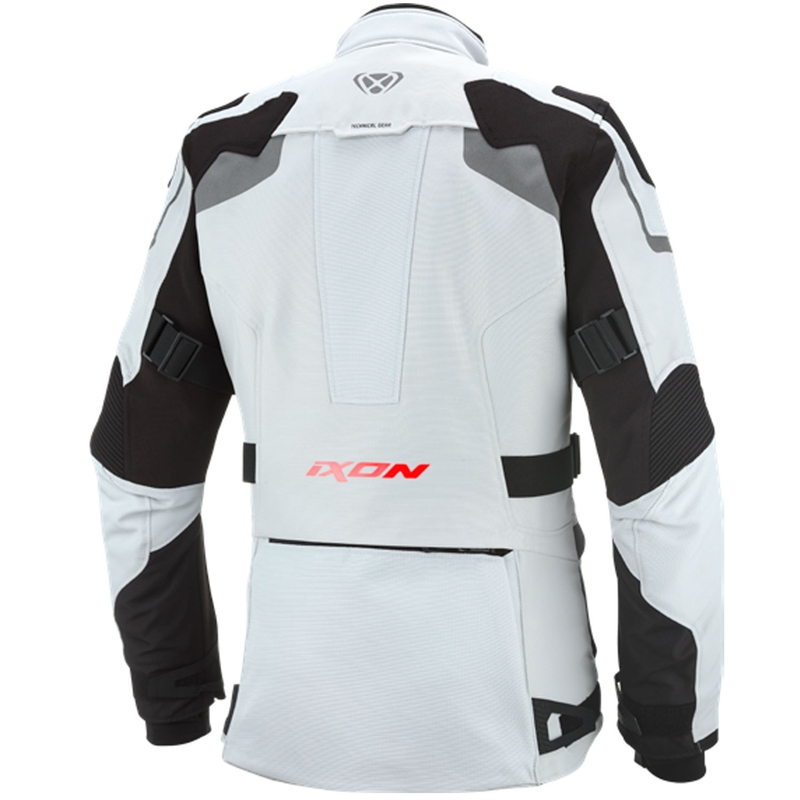 Chaqueta de moto para mujer IXON Odin gris claro-negro