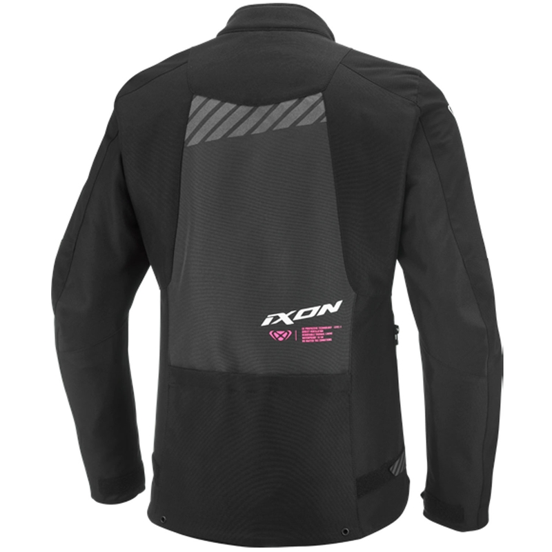 Chaqueta de moto para mujer IXON Tyr negro-antracita-rosa flúor