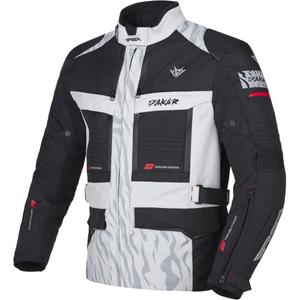 Chaqueta de moto RSA Dakar 2 negra, gris y roja