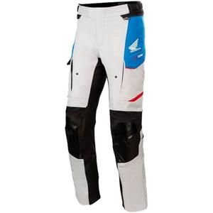 Pantalones de moto Alpinestars Andes Drystar Honda Gris claro-Negro-Azul-Rojo