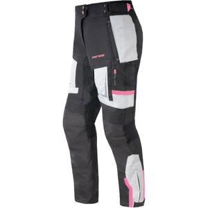 Pantalón de moto Street Racer Hilax Negro-Gris-Rosa para mujer