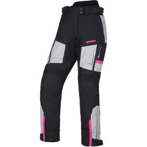 Pantalón de moto para mujer RSA EXO 2 negro-gris-rosa