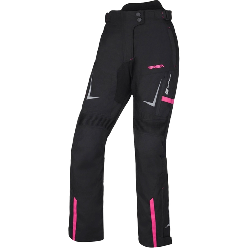 Pantalones de moto para mujer RSA EXO 2 negro-rosa