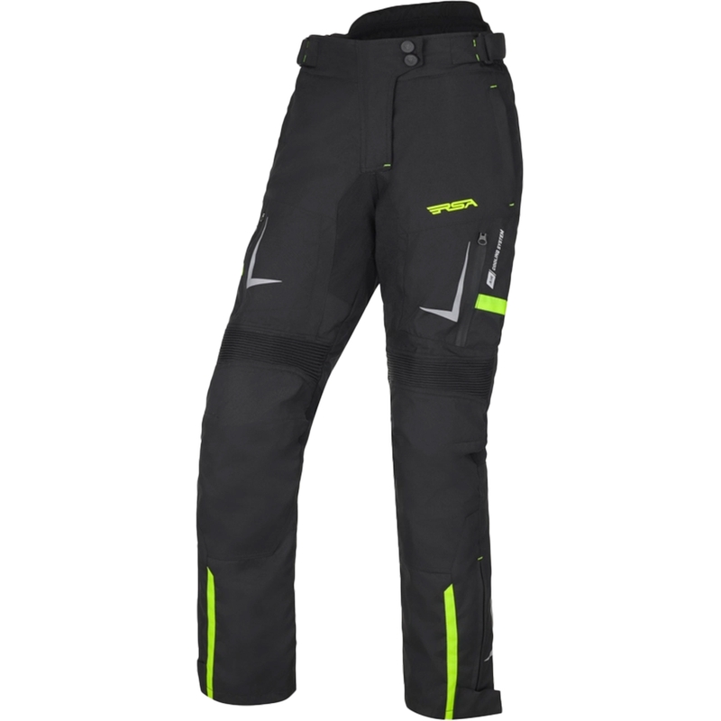 Pantalón moto mujer RSA EXO 2 negro-amarillo fluo