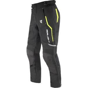 Pantalón de moto Street Racer Flex Air negro-amarillo fluo