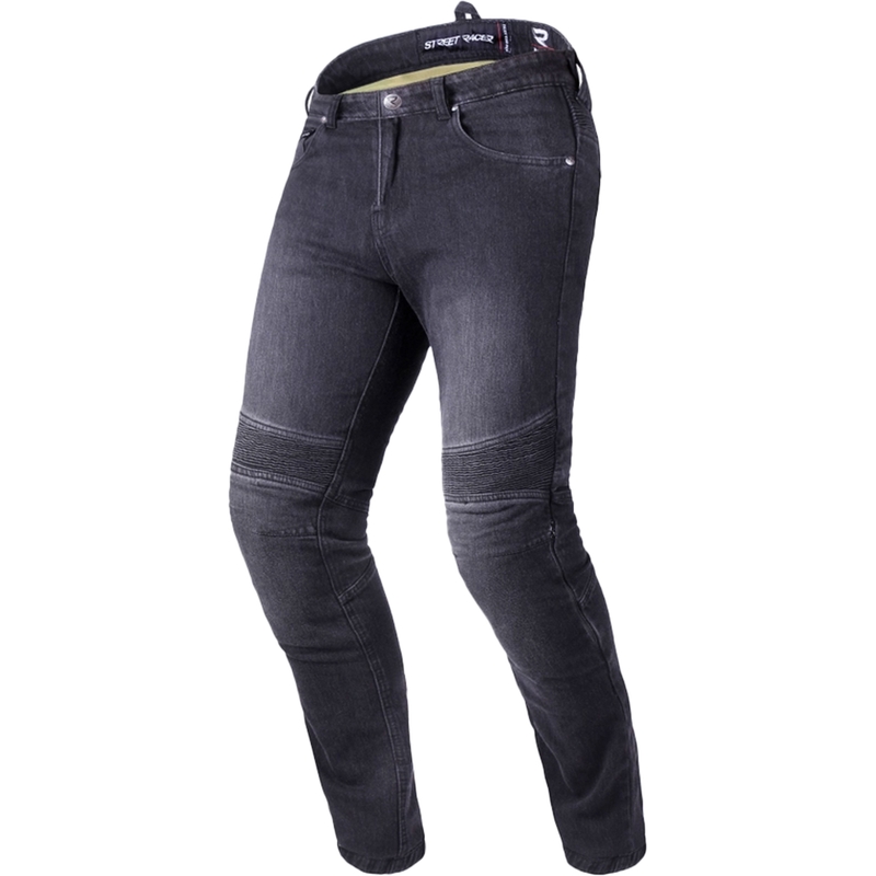 Vaqueros de moto recortados Street Racer Spike II CE Negro