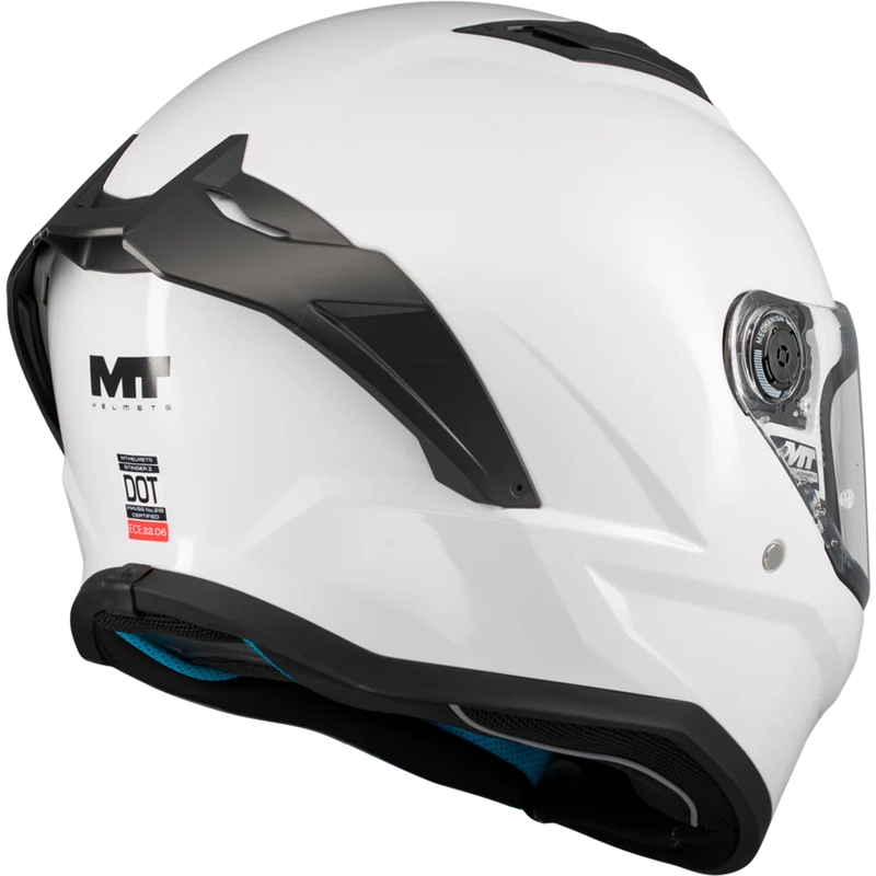 Casco integral de moto MT Stinger 2 Pure A0 blanco