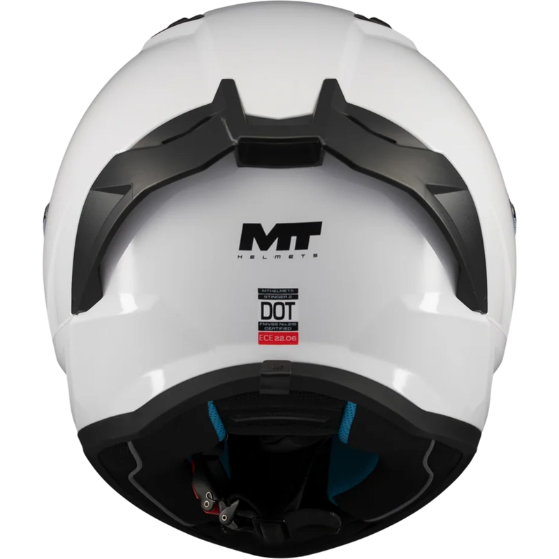 Casco integral de moto MT Stinger 2 Pure A0 blanco