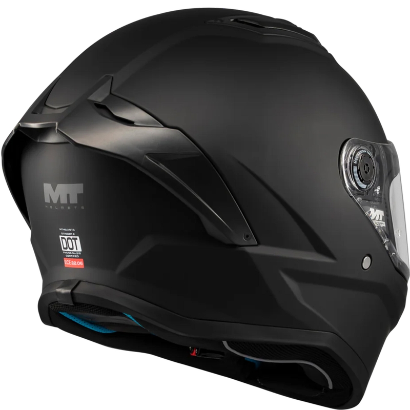 Casco integral de moto MT Stinger 2 Pure A1 negro mate