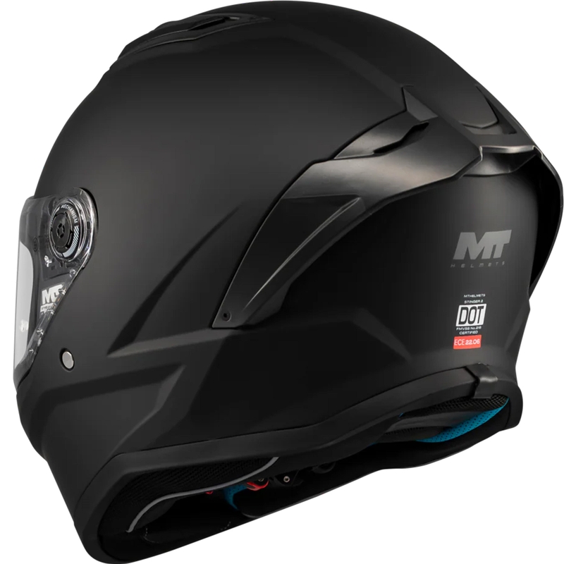 Casco integral de moto MT Stinger 2 Pure A1 negro mate