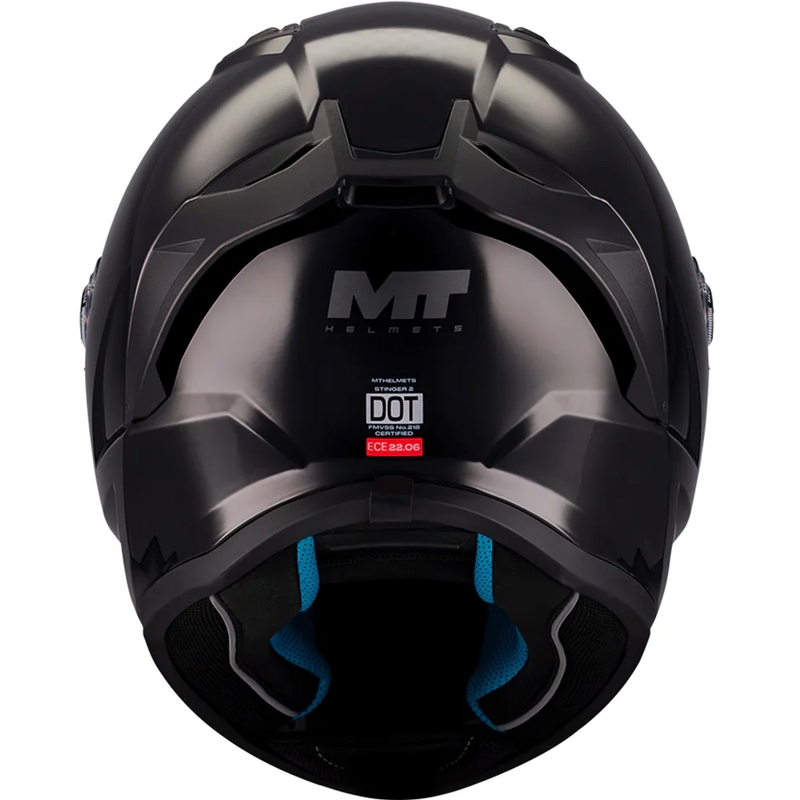 Casco integral para motocicleta MT Stinger 2 Pure A1 Negro