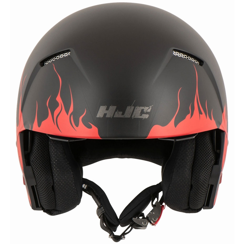 Casco abierto con máscara HJC i20 Scraw MC1SF blanco-rojo-negro