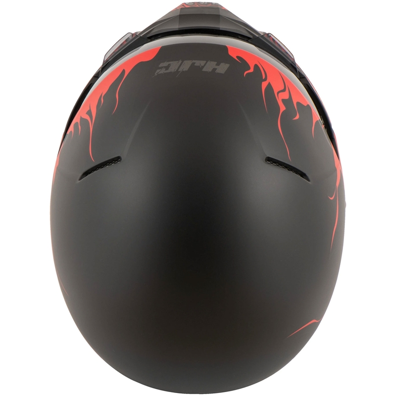 Casco abierto con máscara HJC i20 Scraw MC1SF blanco-rojo-negro