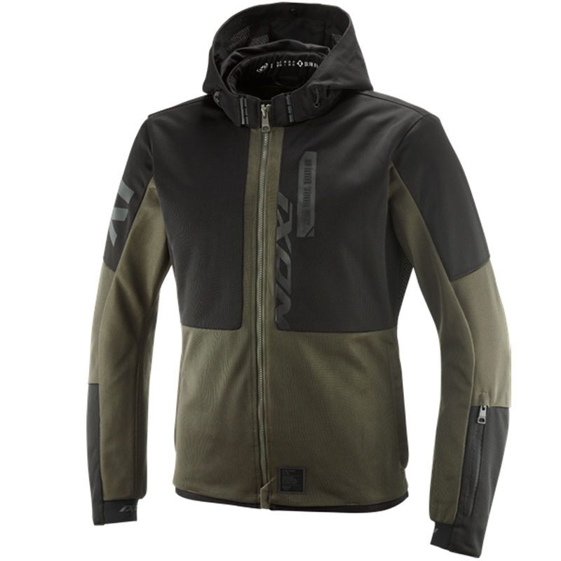 Chaqueta de moto IXON Park Air color caqui-negro