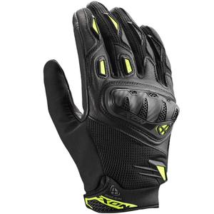 Guantes de moto IXON Rise Air 2 negro-amarillo fluo