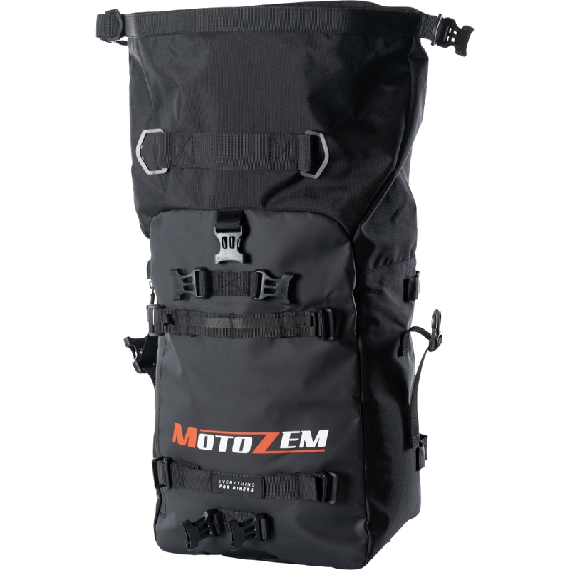 Bolsa impermeable para motocicleta MotoZem DryBag negra 27,5 l