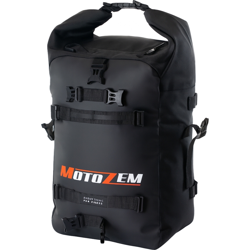 Bolsa impermeable para motocicleta MotoZem DryBag negra 27,5 l