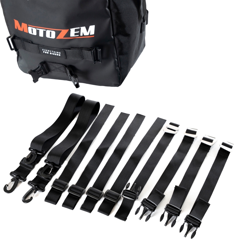 Bolsa impermeable para motocicleta MotoZem DryBag negra 27,5 l