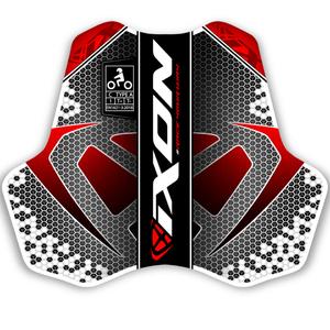 Protector de pecho IXON IX-RACE negro-blanco-rojo